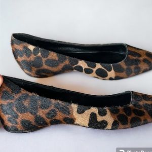 Aquatalia Marcella Flats Animal Print Calf Hair Shoes Size 9